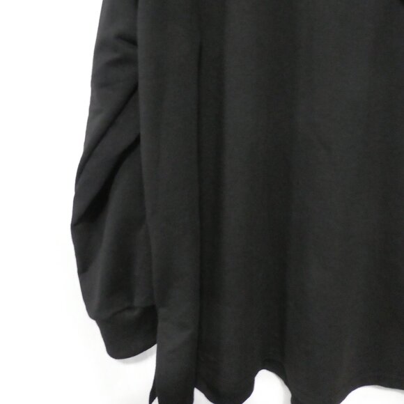 SHEIN - Curve | 2XL | Contrast Gold Sequin Drop Shoulder Drawstring Black Hoodie - Picture 14 of 16